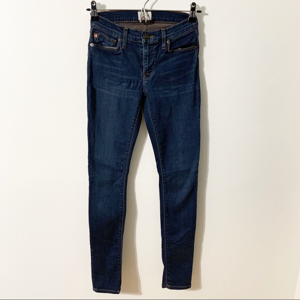 Hudson Super Skinny Krista Style Dark Indigo Wash Denim Jeans Five Pocket Style